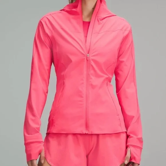 lululemon Glaze Pink Lightweight Mist over Windbreaker Hoodie Jacket - Picture 4 of 12